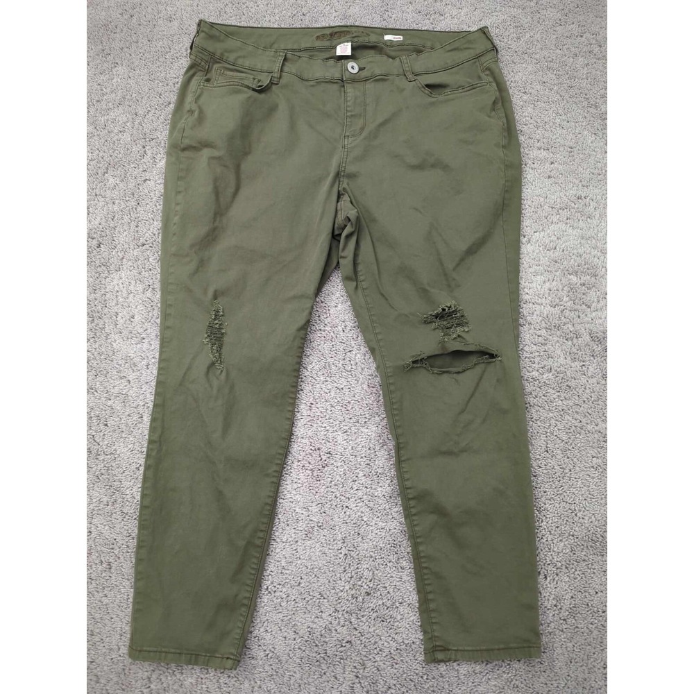 Arizona Jean Co Jeans Womens 20 Juniors Plus‎ Green Jegging Mid Rise Skinny